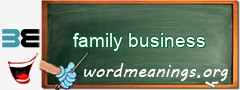 WordMeaning blackboard for family business